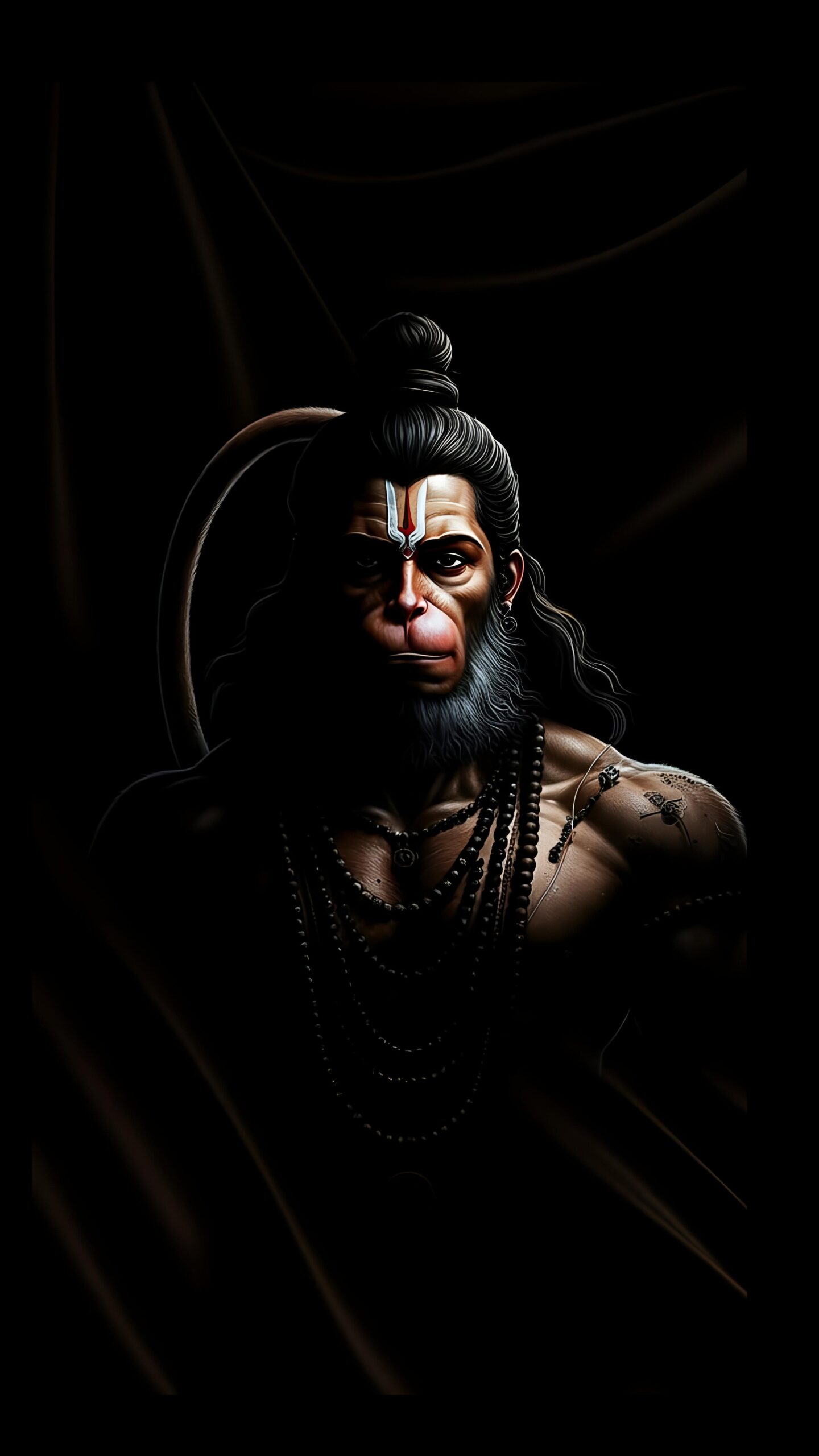 Hanuman Ji Black Wallpaper